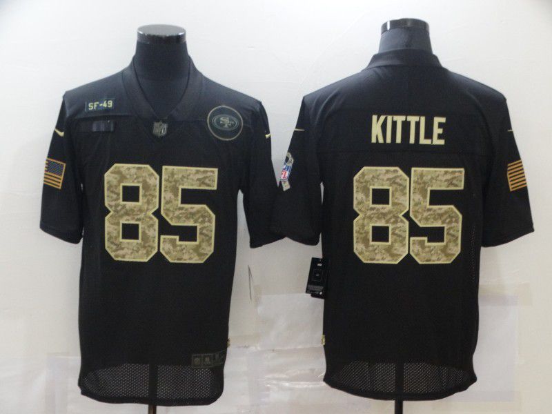 Men San Francisco 49ers #85 Kittle Black camo Lettering 2020 Nike NFL Jersey->san francisco 49ers->NFL Jersey